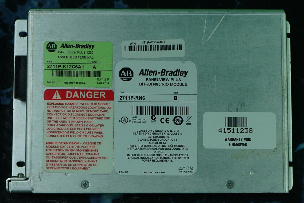 Allen Bradley 2711P-RN6 Panelview Plus DH+ Rio Module