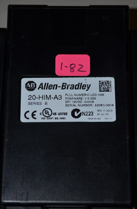 Allen-Bradley 20-HIM-A3 SERIES A Full Numeric HMI Keypad Firmware:5.003  #1-82