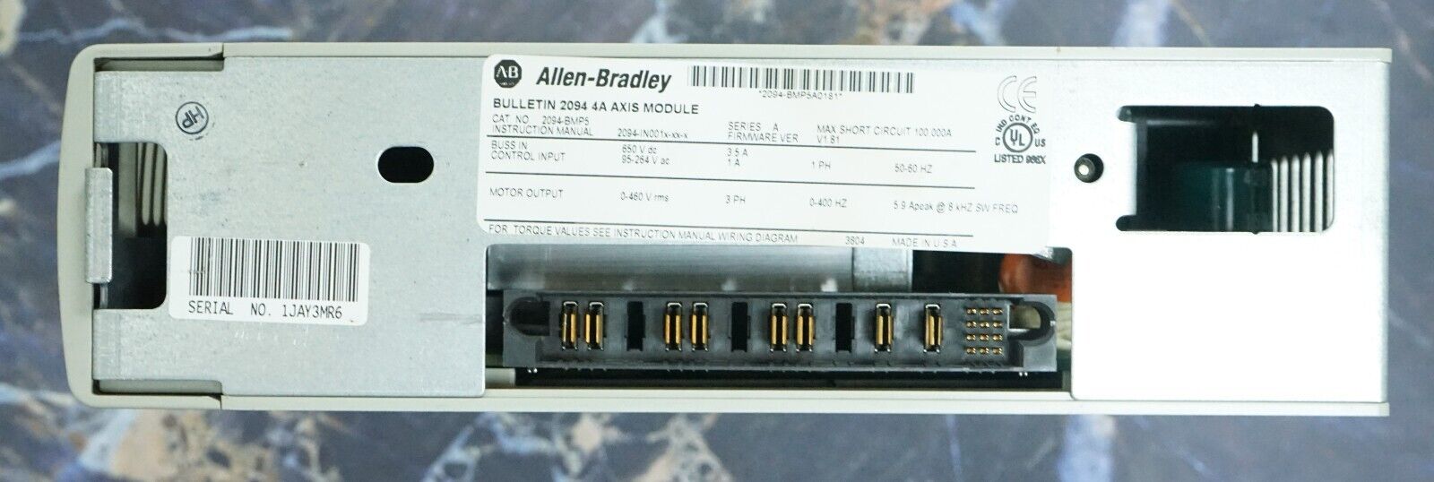 Allen-Bradley Kinetix 6000 2094-BMP5 AXIS MODULE 4 AMPS 480 VAC FRN:1.81