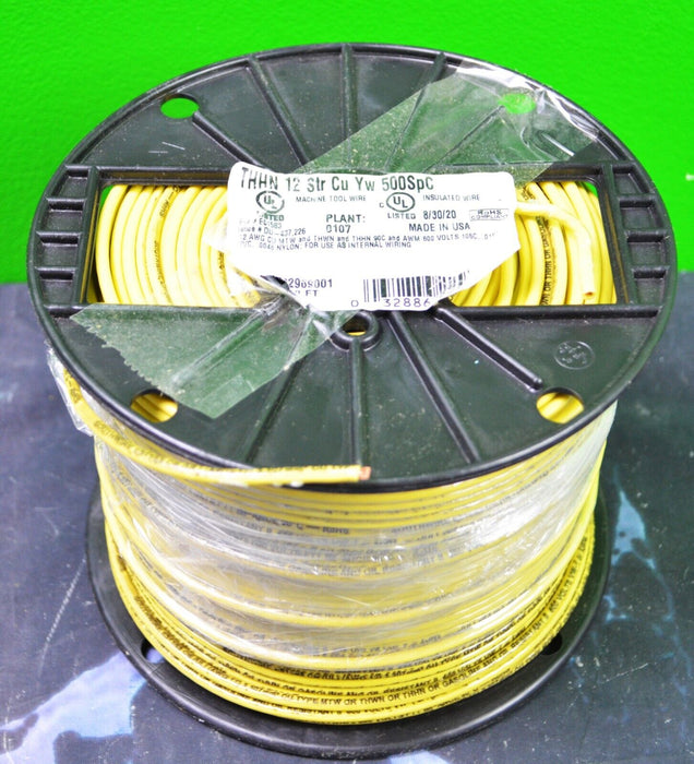 SOUTHWIRE 22969001 THHN 12 STR CU OE MACHINE TOOL WIRE 12 AWG YELLOW 500FT