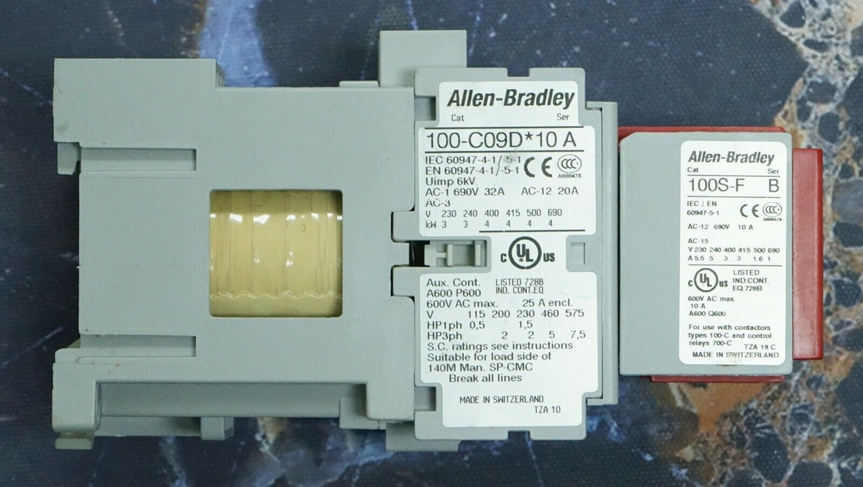 Allen Bradley 100-C09D*10 with 100S-F Contactor / 3-Phase IEC Rated Contactor