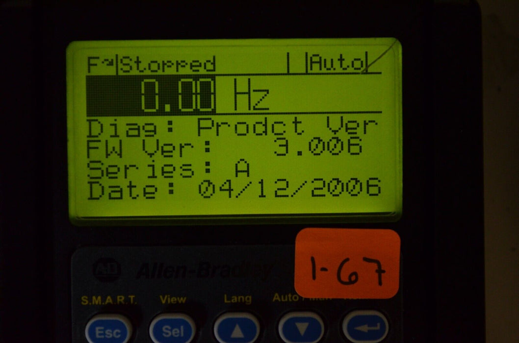 Allen-Bradley 20-HIM-A3 SERIES A Full Numeric HMI Keypad Firmware 3.006   #1-67