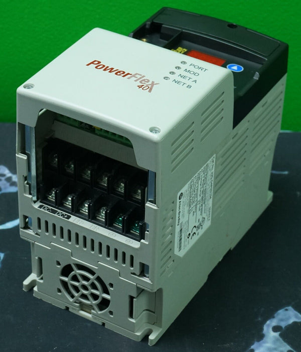 Allen Bradley 22D-D4P0N104 Power Flex 40P Drive 2HP Ser. A FRN: 2.01