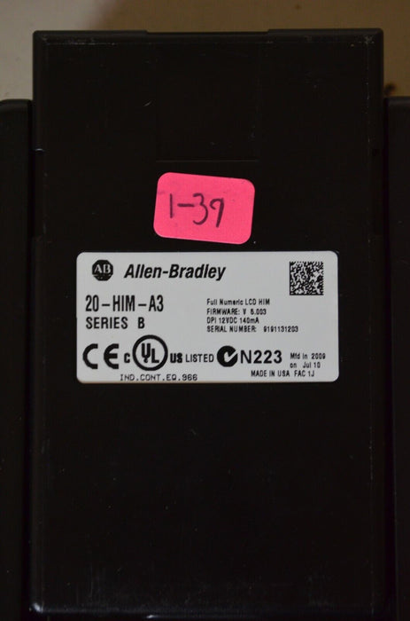 Allen-Bradley 20-HIM-A3 SERIES B Full Numeric HMI Keypad Firmware 5.003   #1-39