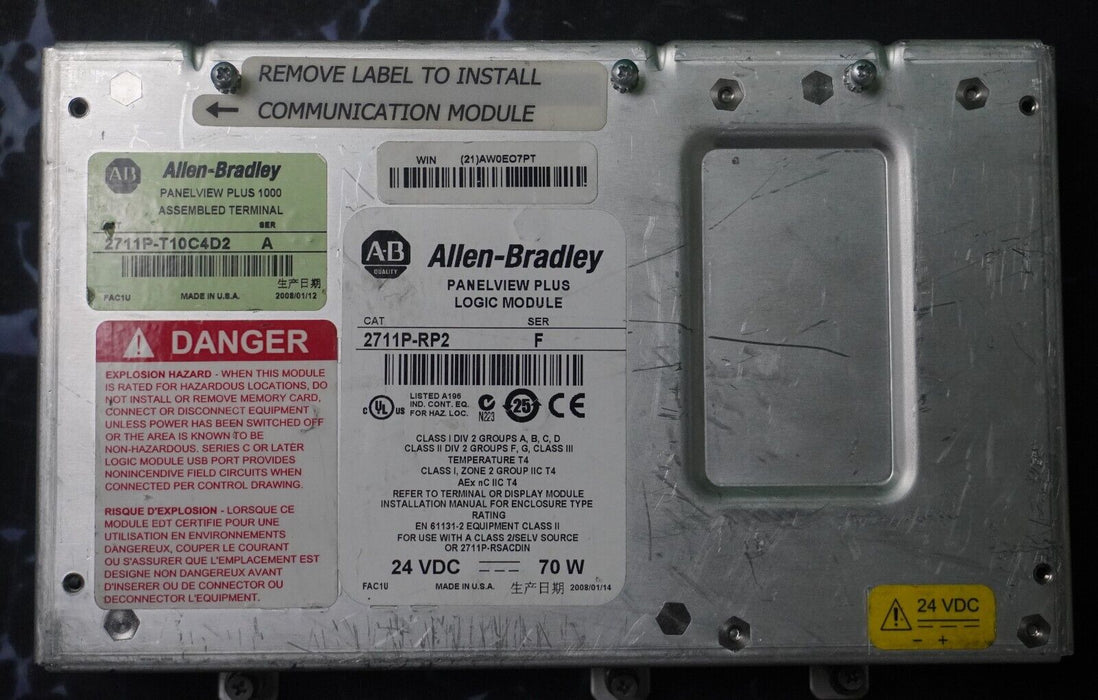 Allen Bradley 2711P-RP2 Ser F Logic Module