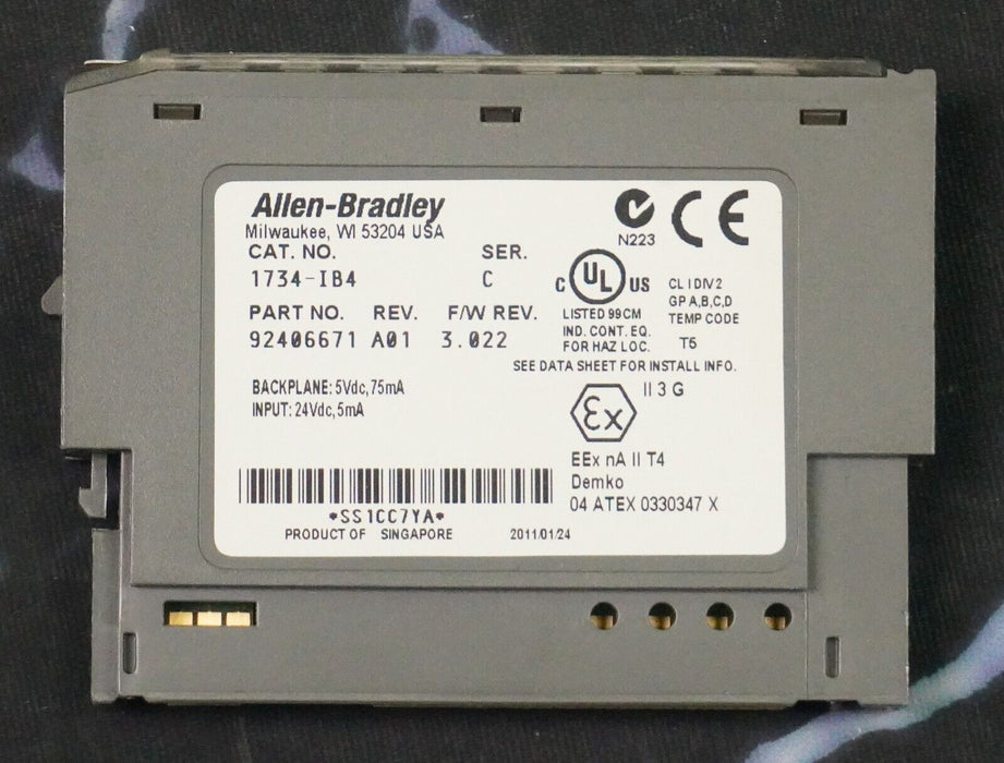 Allen-Bradley 1734-IB4 Input Module Ser. C FW:3.022