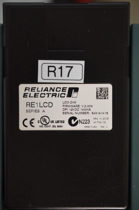 Reliance Electric RE1LCD A Keypad FRN:2.003 Tested Good R17