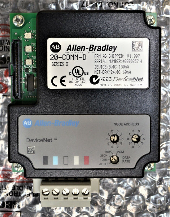 Allen Bradley 20-COMM-D Series B Powerflex Devicenet Adapter Firmware V1.007 QTY