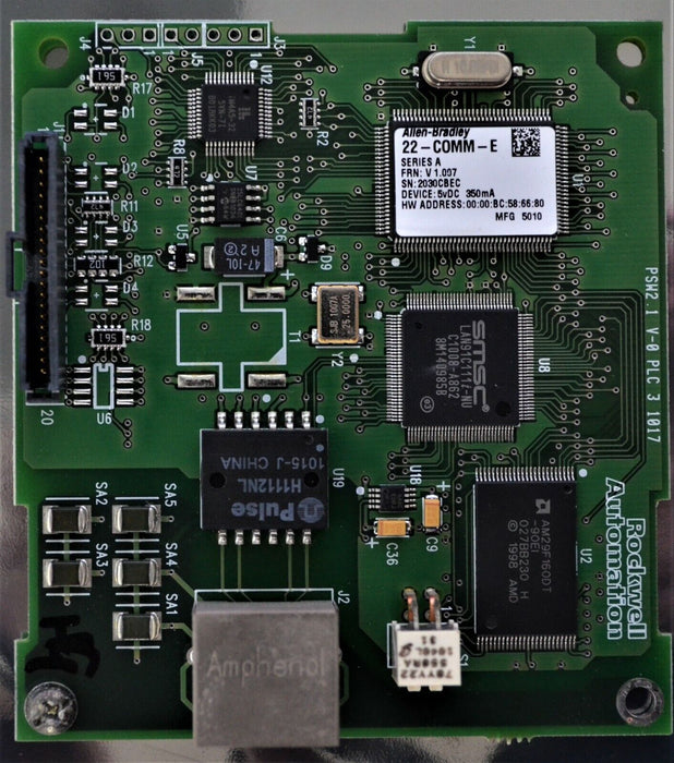 UP TO 20 AVAILABLE Allen Bradley 22-COMM-E Ethernet Module with Cable VER 1.007