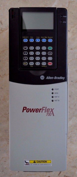 Low Hours Allen-Bradley PowerFlex 700 5HP 20BD8P0A3AYNAND0 Tested FRN 8.002