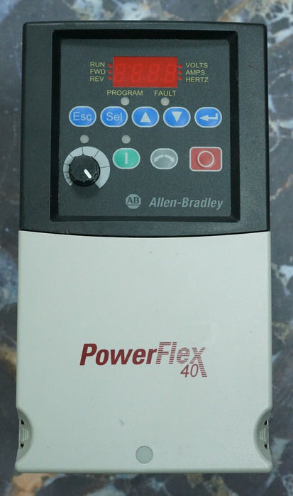 Allen Bradley 22B-D2P3N104 PowerFlex 40 Drive Series A Tested Good 6.01