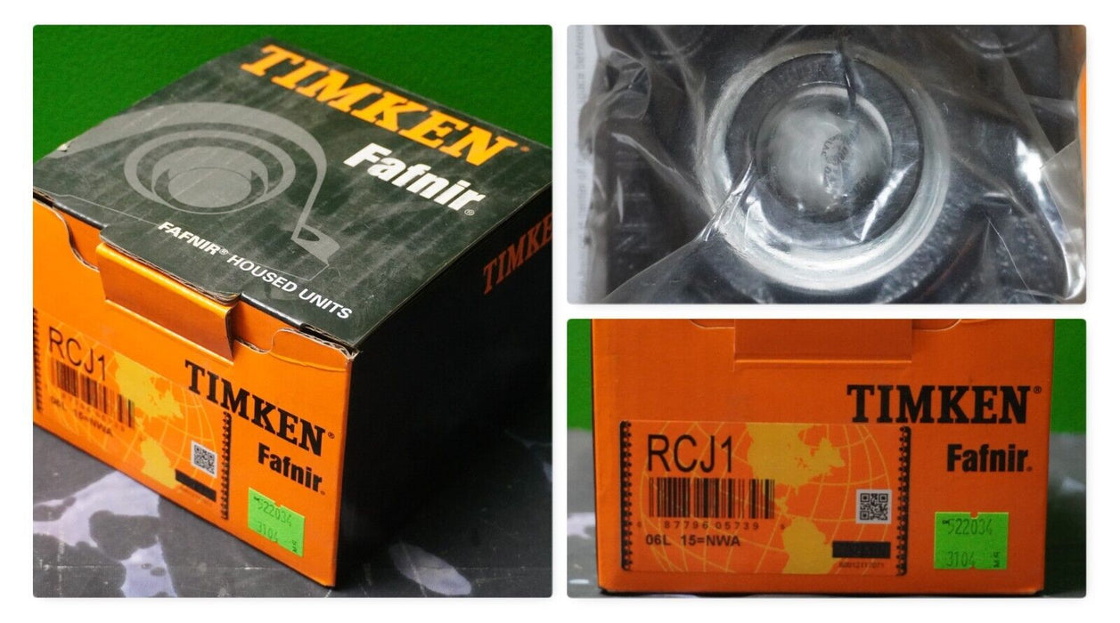 NEW TIMKEN RCJ1 Four-Bolt Flanged Mounted Bearings Eccentric Locking Collar