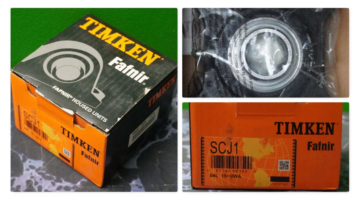 NEW TIMKEN SCJ1 Four-Bolt Flanged Mounted Bearings Setscrew Locking