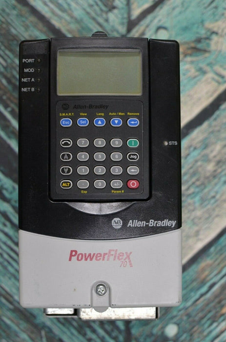 Allen-Bradley Powerflex 70 20AD3P4A3AYNNDC0 /A 2 HP, 3.4 Amps, 3.003 - Tested