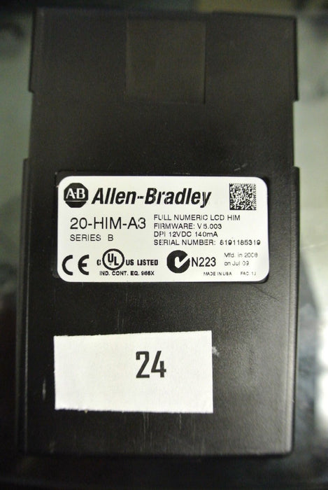 ALLEN BRADLEY 20-HIM-A3 SERIES B Full Numeric HMI V 5.003 - 24 Tested Good