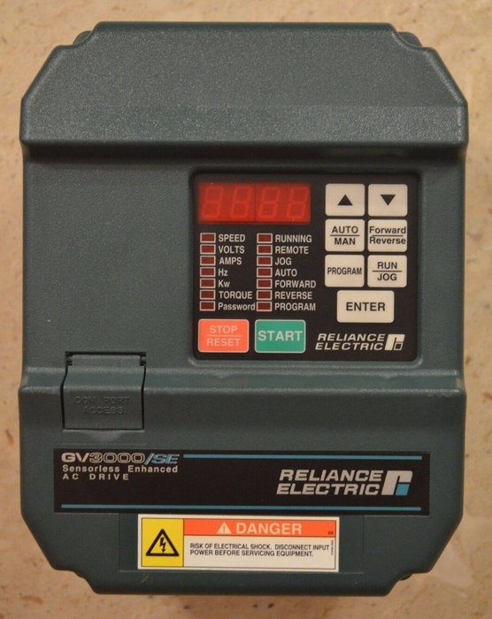 Reliance Electric GV3000/SE 3HP 3V4160 VER. 6.01 AC Inverter Tested Good