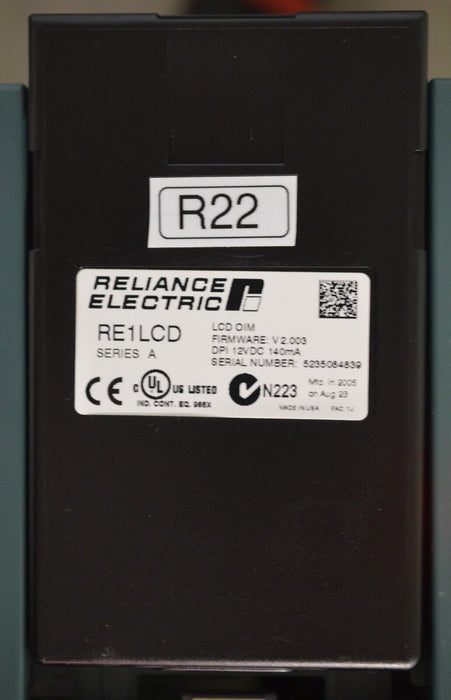 Reliance Electric RE1LCD A Keypad FRN:2.003 Tested Good R22