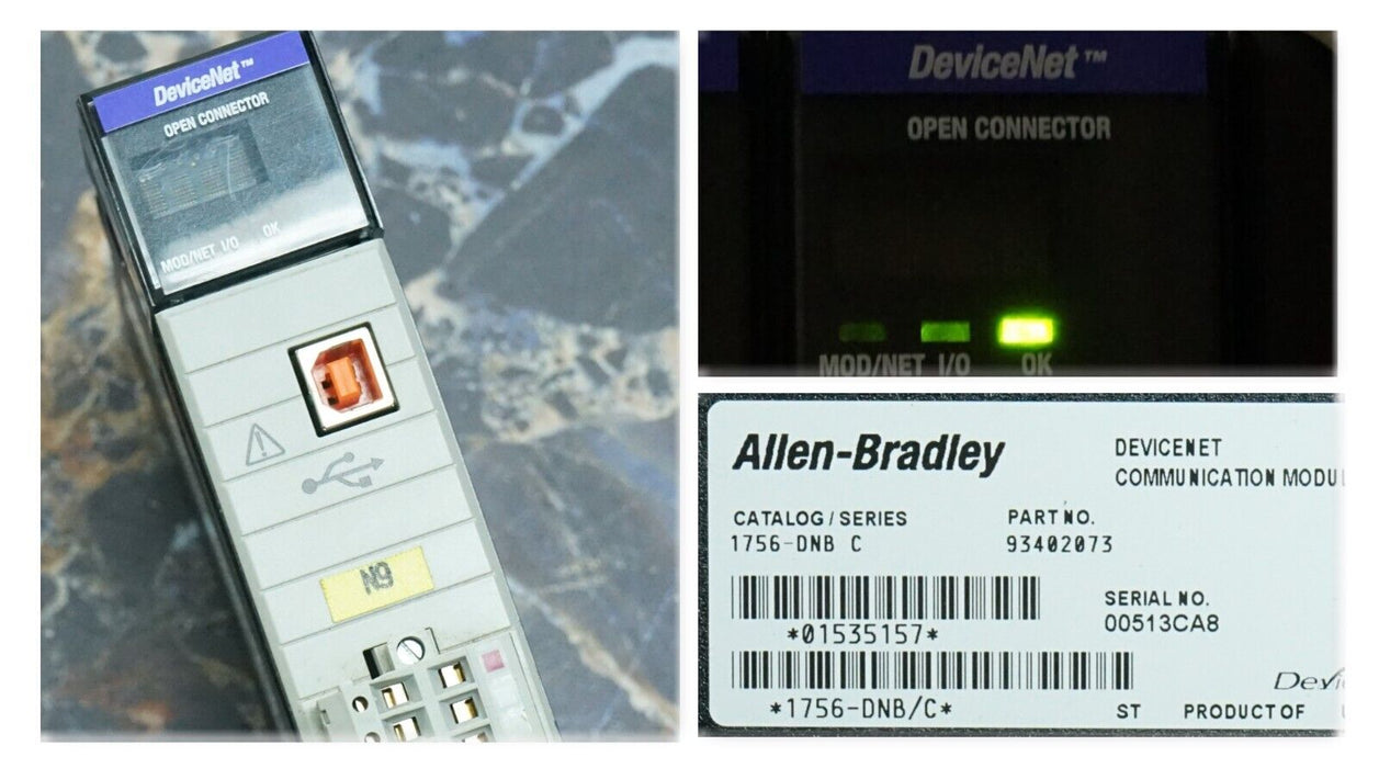 Allen-Bradley 1756-DNB/D Device Net Communications Module FRN:10.005 Tested Good