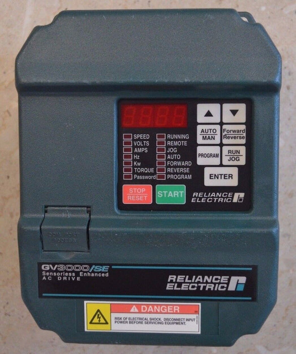 Reliance Electric GV3000 SE Vector 2HP 2V4160 VER.6.01 AC Drive Tested Good