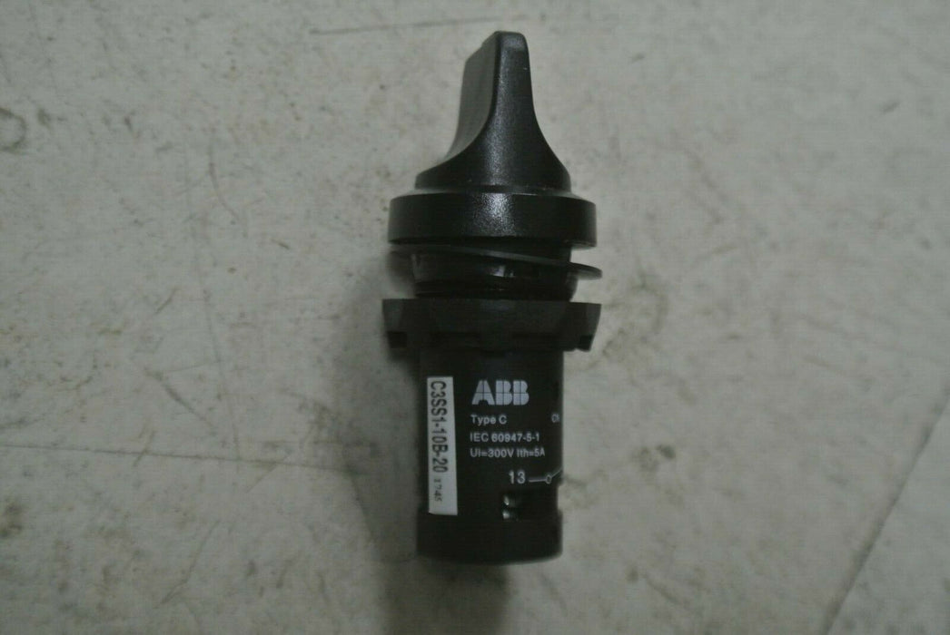 New ABB C3SS1-10B-20 3 Position Knob Type Selector Switch 2 Pieces