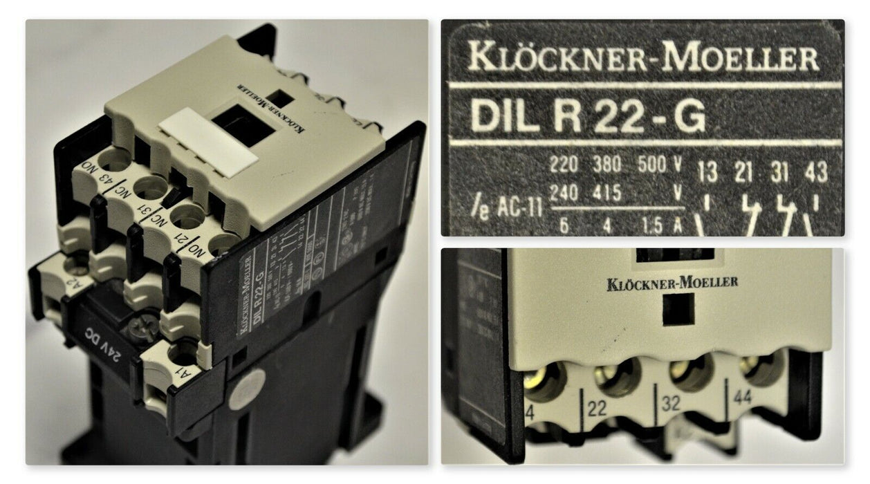 KLOCKNER MOELLER DILR22-G CONTACTOR 24V TESTED GOOD