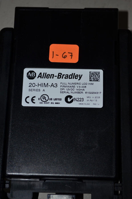 Allen-Bradley 20-HIM-A3 SERIES A Full Numeric HMI Keypad Firmware 3.006   #1-67