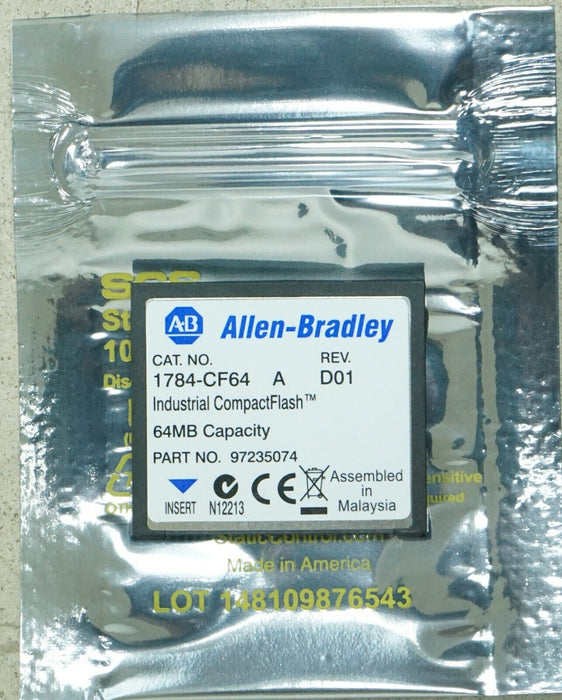 Allen Bradley 1784-CF64 Series A Compact Flash Card 64MB Capacity