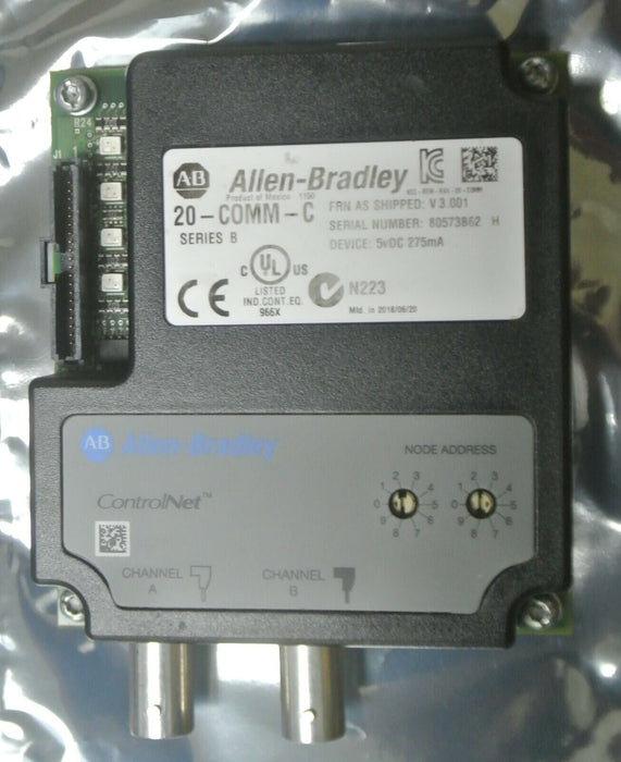 Allen Bradley 20-COMM-C Controlnet Adapter Series B Firmware V 3.001