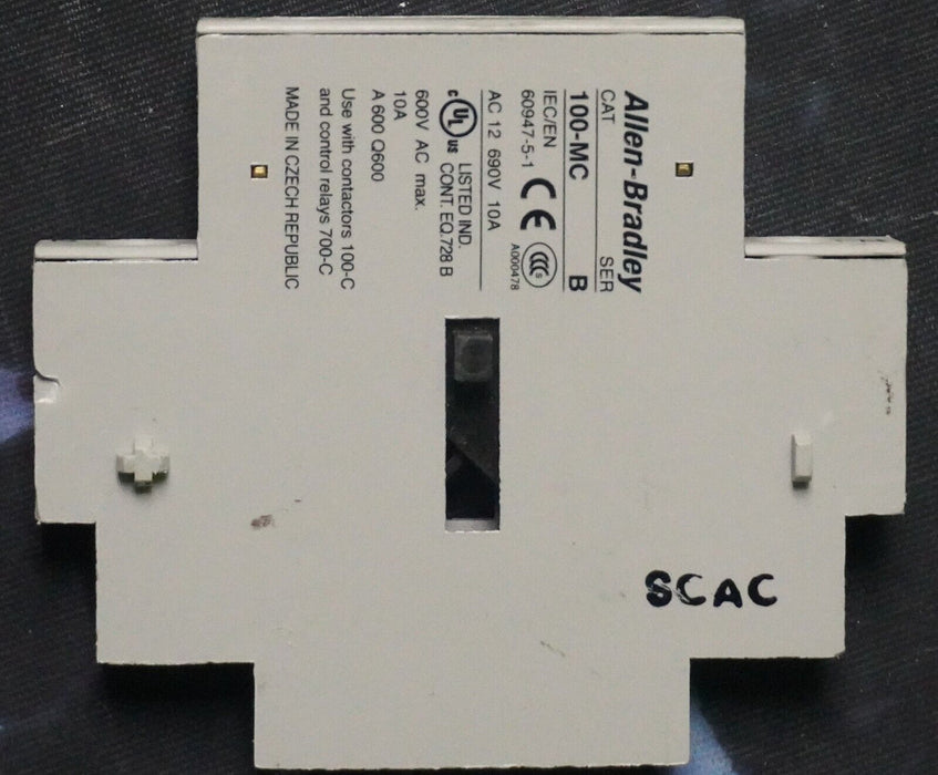 Allen Bradley 100-MC Electrical Interlock Auxiliary Contact, Series B