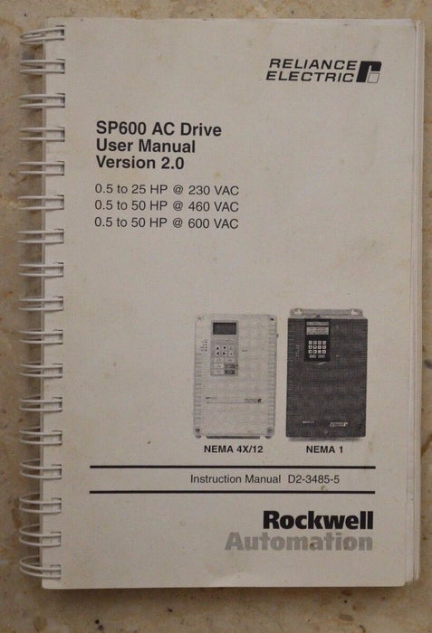 Reliance SP600 6SP201-028CTAN 10 HP Drive 0 Run Hours Tested Good 240 VAC