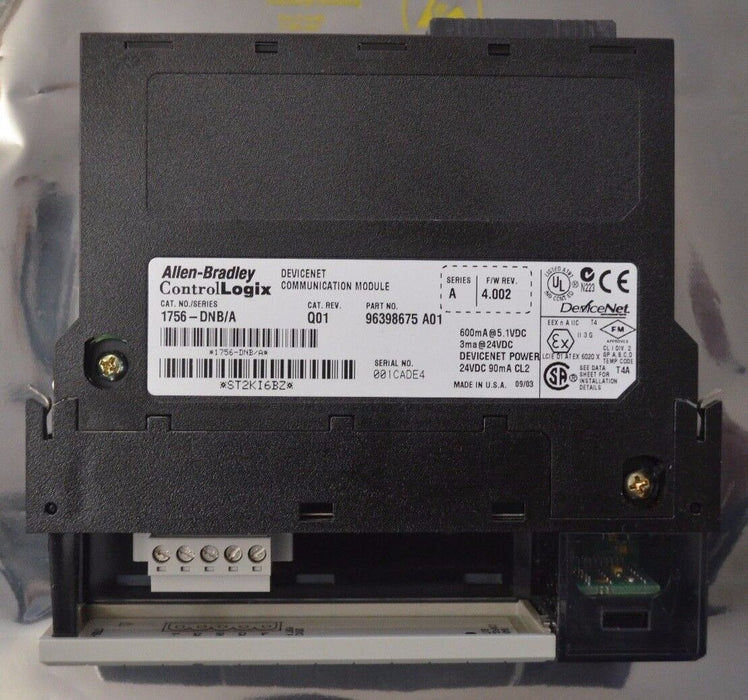 Allen Bradley 1756-DNB/A Device Net Communications Module Firmware 4.002