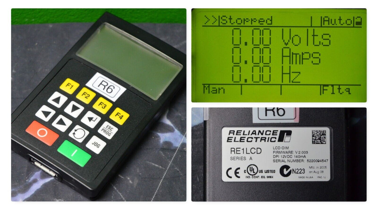 Reliance Electric RE1LCD A Keypad FRN:2.003 Tested Good R6