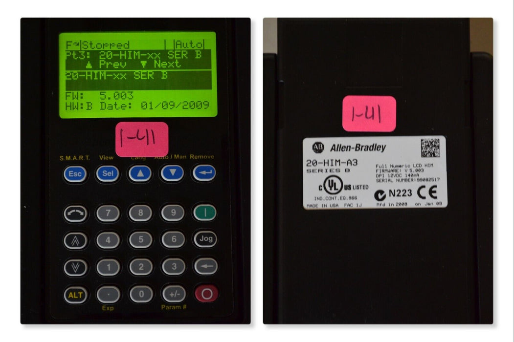 Allen-Bradley 20-HIM-A3 SERIES B Full Numeric HMI Keypad Firmware 5.003   #1-41