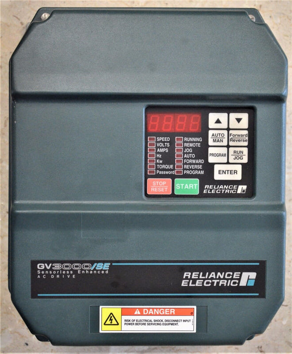 RELIANCE ELECTRIC GV3000/SE 10 HP 10V2260 FIRMWARE 6.06 AC DRIVE TESTED GOOD