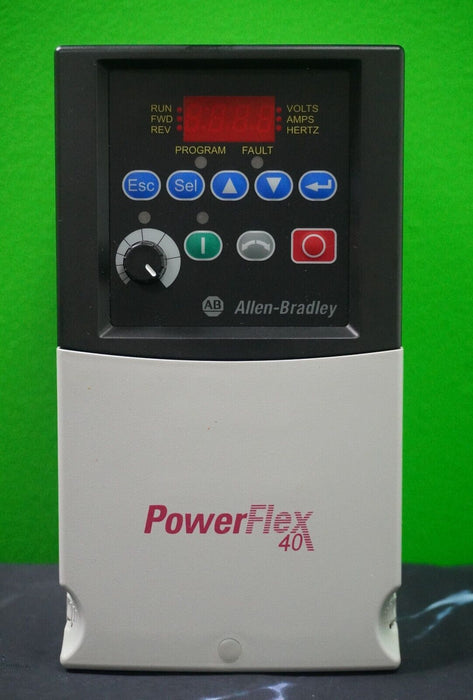 Low Hours Allen Bradley 22B-D6P0N104 PowerFlex 40 3 HP Drive Tested Good 6.02