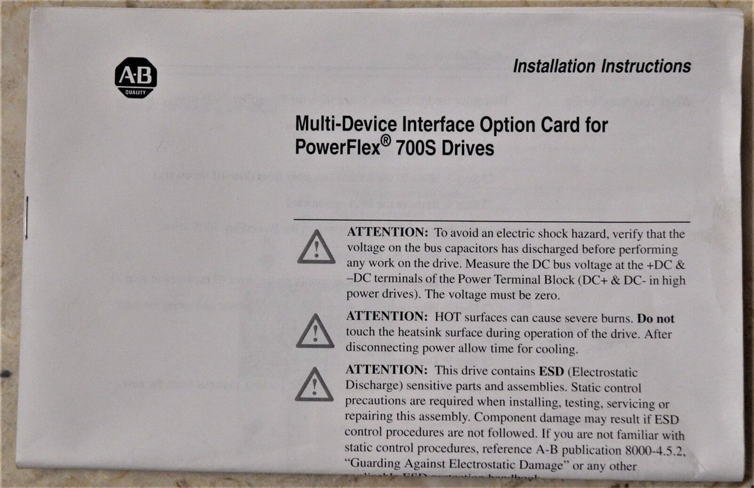 New Allen Bradley 20D-MDI-C2 Multi Device Interface Option Card for 700S Drives