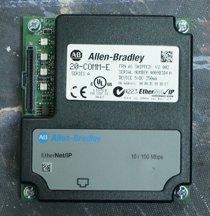 Allen-Bradley 20-COMM-E Powerflex Ethernet Module 20-COMM-E/A Series A FRN:2.002