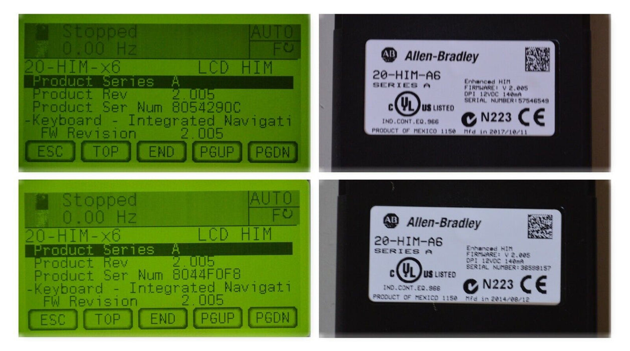 ALLEN BRADLEY 20-HIM-A6 SERIES A HIM FIRMWARE 2.003 AND 2.005 UP TO 4 AVAILABLE