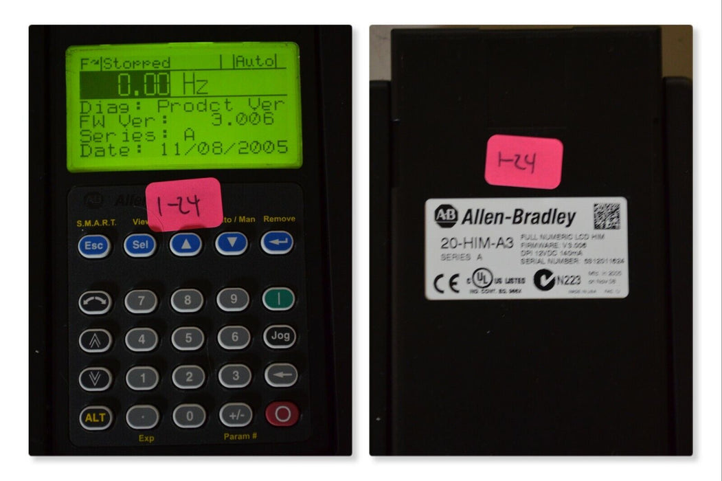 Allen-Bradley 20-HIM-A3 SERIES A Full Numeric HMI Keypad Firmware 3.006   #1-24