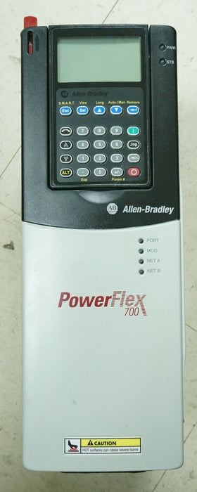 Low Hours Allen-Bradley PowerFlex 700 5 HP 20BD8P0A3AYYANC1 480 VAC FRN: 4.006