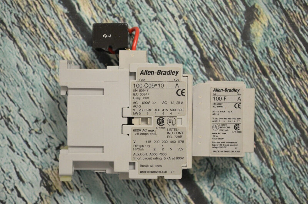 Allen Bradley Contactor 100-C09*10 SER A, + 100-F SER A, + 199 - FSMA1 SER B