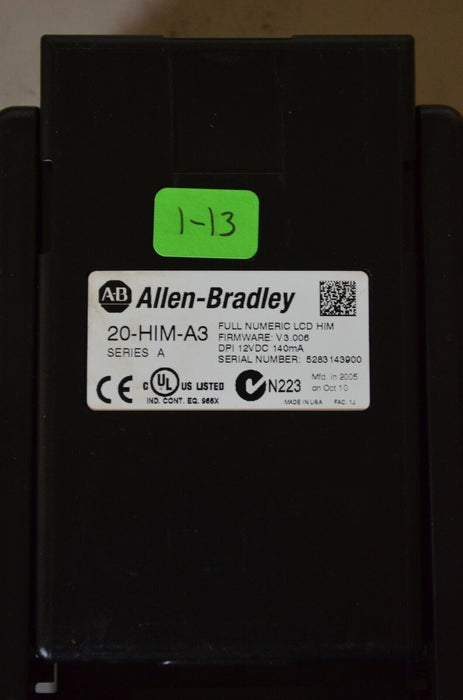 Allen-Bradley 20-HIM-A3 SERIES A Full Numeric HMI Keypad Firmware 3.006   #1-13