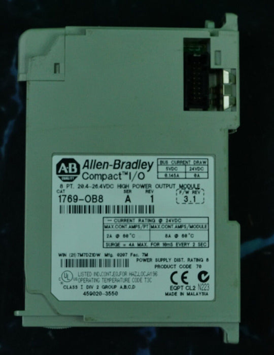 Allen-Bradley 1769-0B8 Series A Compact I/O PLC Input Module FRN 3.1