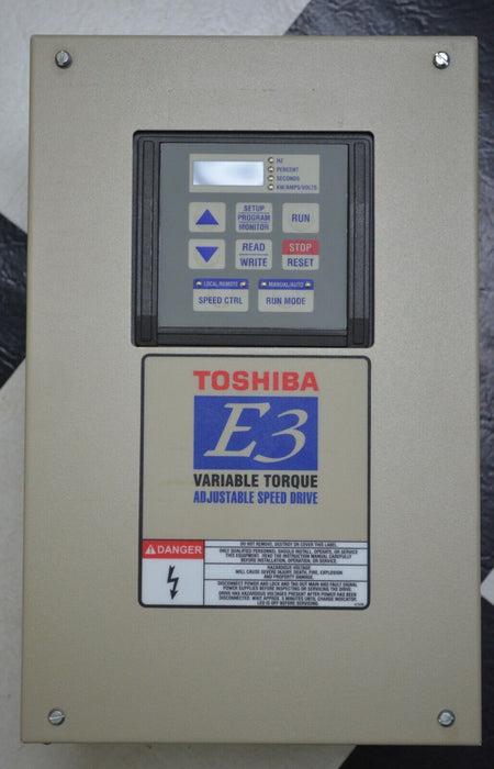 Toshiba Transistor Inverter E3 Var.Torque, Adj Speed Cat# VT130E3U4055 Tested