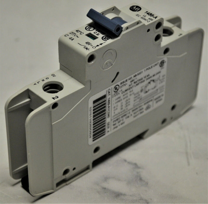 ALLEN BRADLEY 1489-A1C040 SER.A CIRCUIT BREAKER 4 AMPS 1 POLE TESTED GOOD