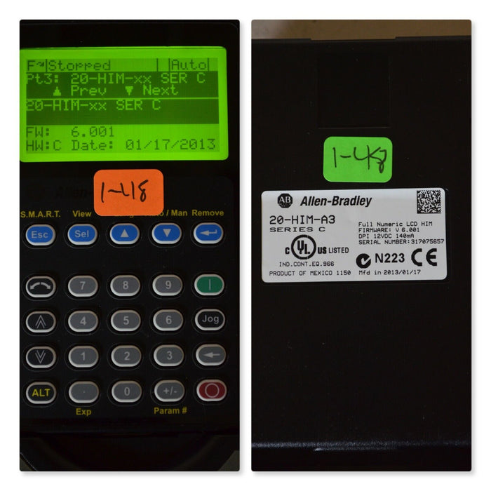 Allen-Bradley 20-HIM-A3 SERIES C Full Numeric HMI Keypad Firmware 6.001   #1-48