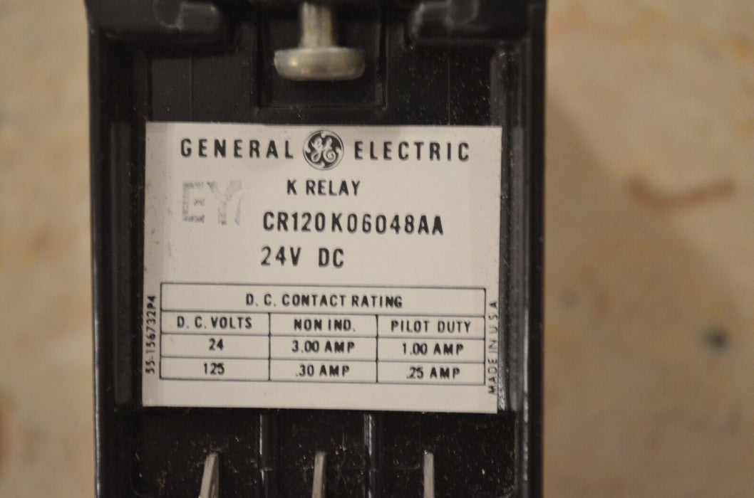 NEW GE General Electric CR120K06048AA 24 VDC HI-Fidelity Relay