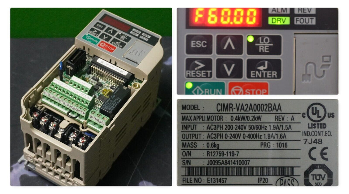 Yaskawa CIMR-VA2A0002BAA V1000 Variable Frequency Drive Tested