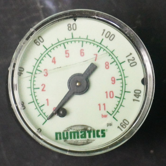 Parts Only (3) NUMATICS 214-103A GA160A Pressure Gauge 0-160 PSI 1/8" Connection