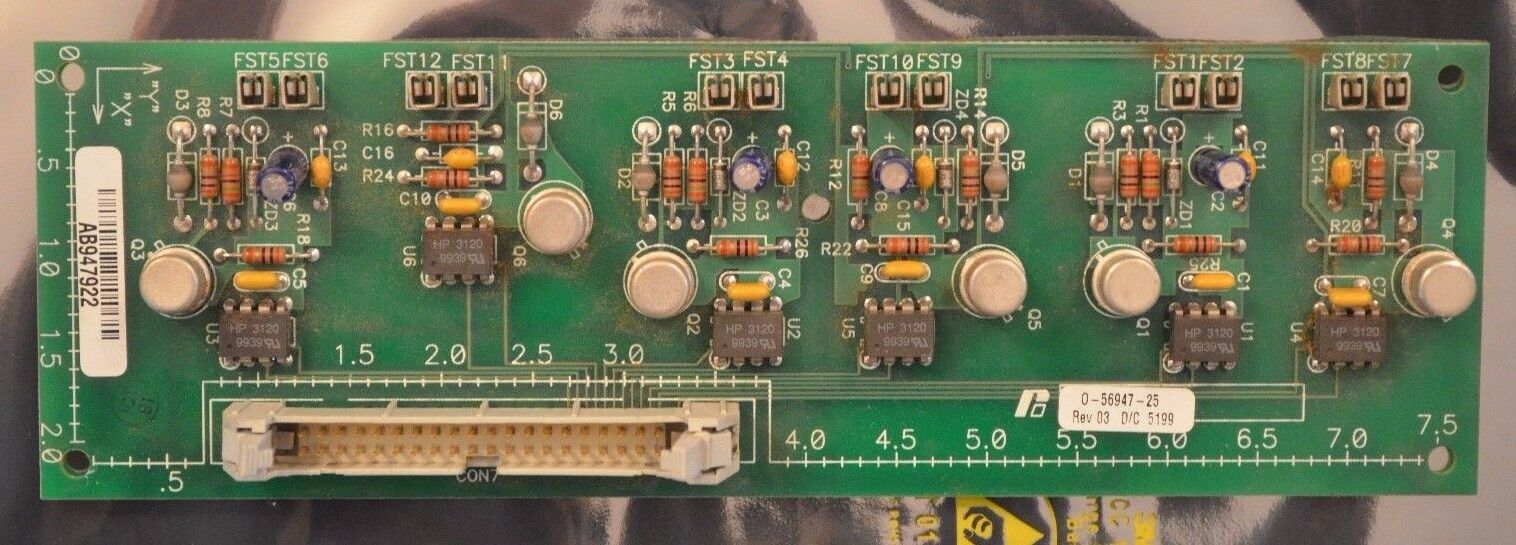 RELIANCE 56947-25 Gate Driver PCB Circuit Board GV3000 25HP